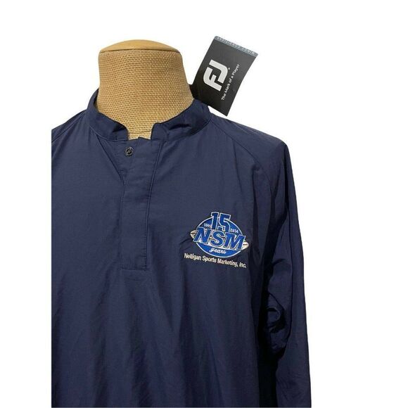 NWT‎ FOOTJOY Men's Jacket RIPSTOP LS Windshirt Navy Embroidered Size Large - Picture 4 of 9